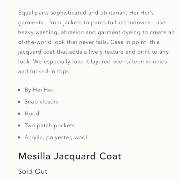 Anthropologie Coat Jacquard Long Jacket - Picture 8 of 8